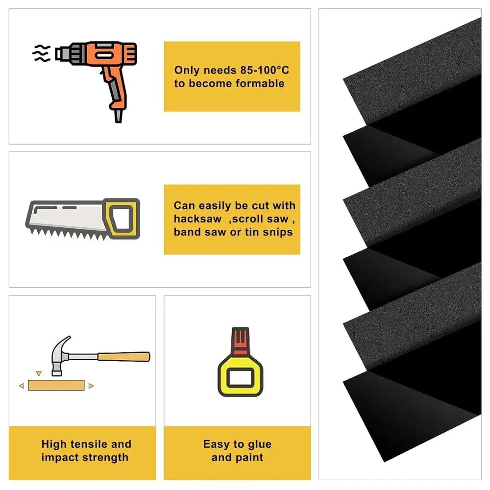 4 Pack ABS Plastic Sheets 16